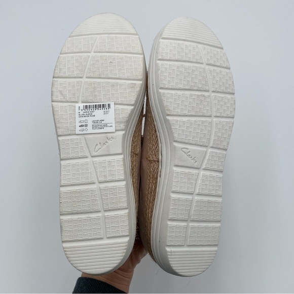 Clarks Ultimate Comfort‎ Leather Marie Mist Espadrille Sneakers 6 Pink (NWOT) - Picture 8 of 9